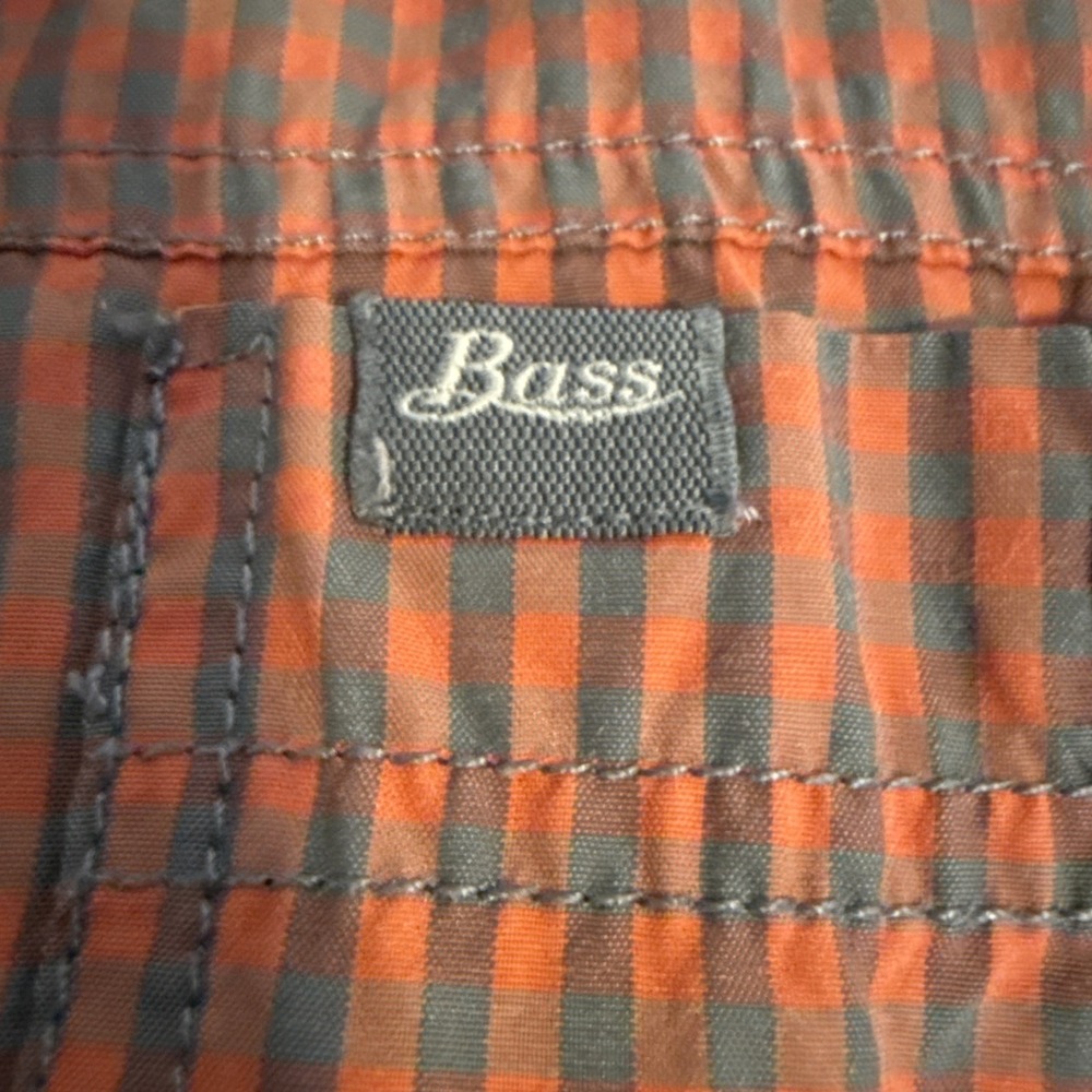 GH Bass Explorer Series Shirt Adult L Orange Vented Hiking Fishing Outdoor Mens - Picture 6 of 8